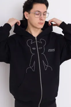 Bluza Rozpinana Studded Horned Lucy Zip Hoodie Bluzy Rozpinane