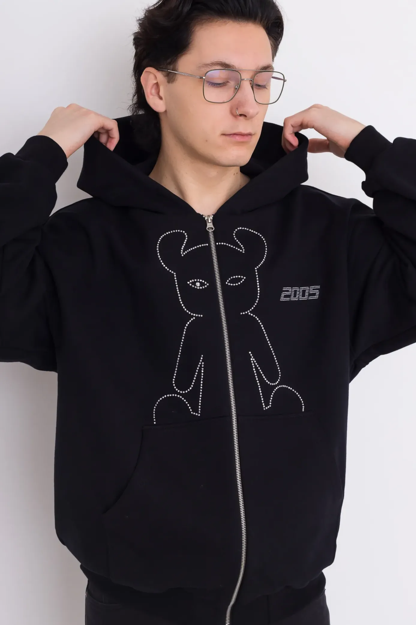 Bluza Rozpinana Studded Horned Lucy Zip Hoodie Bluzy Rozpinane