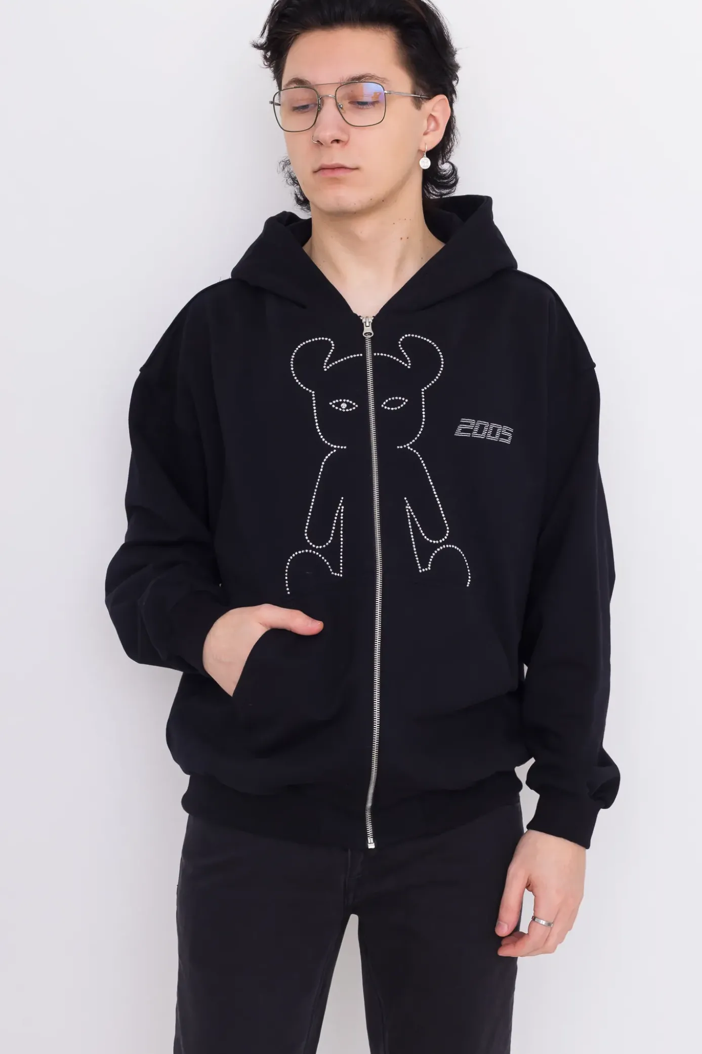 Bluza Rozpinana Studded Horned Lucy Zip Hoodie Bluzy Rozpinane
