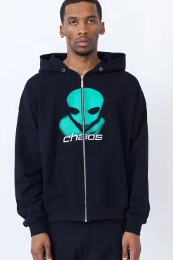 Clearance Bluza Rozpinana Alien Zip Hoodie Bluzy Rozpinane