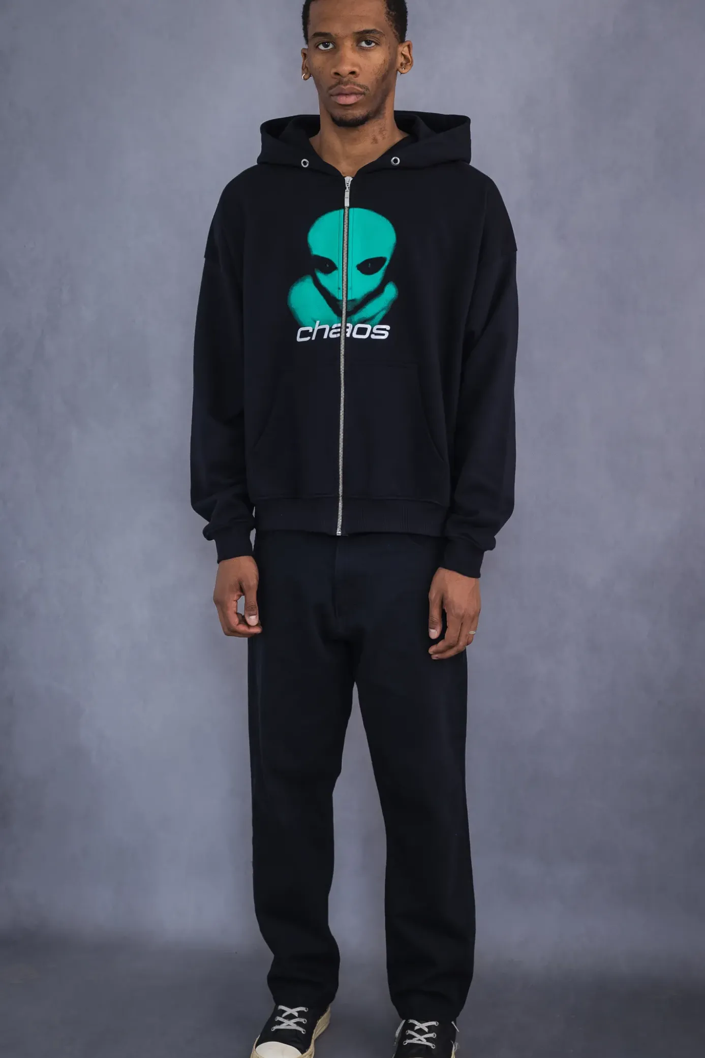 Clearance Bluza Rozpinana Alien Zip Hoodie Bluzy Rozpinane