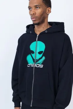 Clearance Bluza Rozpinana Alien Zip Hoodie Bluzy Rozpinane