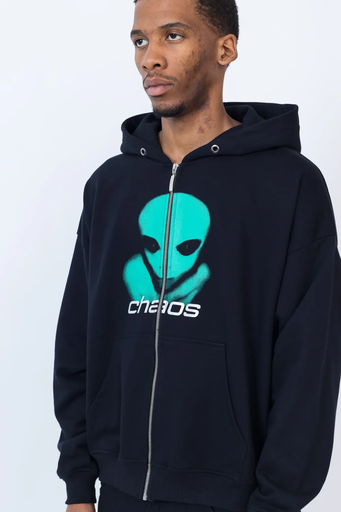 Clearance Bluza Rozpinana Alien Zip Hoodie Bluzy Rozpinane
