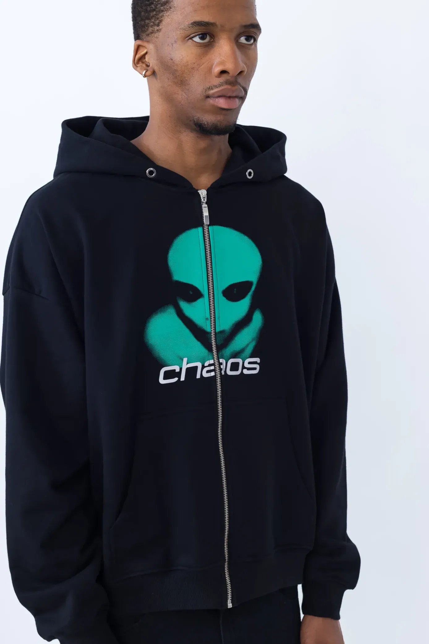 Clearance Bluza Rozpinana Alien Zip Hoodie Bluzy Rozpinane