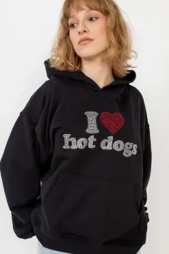 Online Bluza Z Kapturem I <3 Hot Dogs Bluzy Z Kapturem