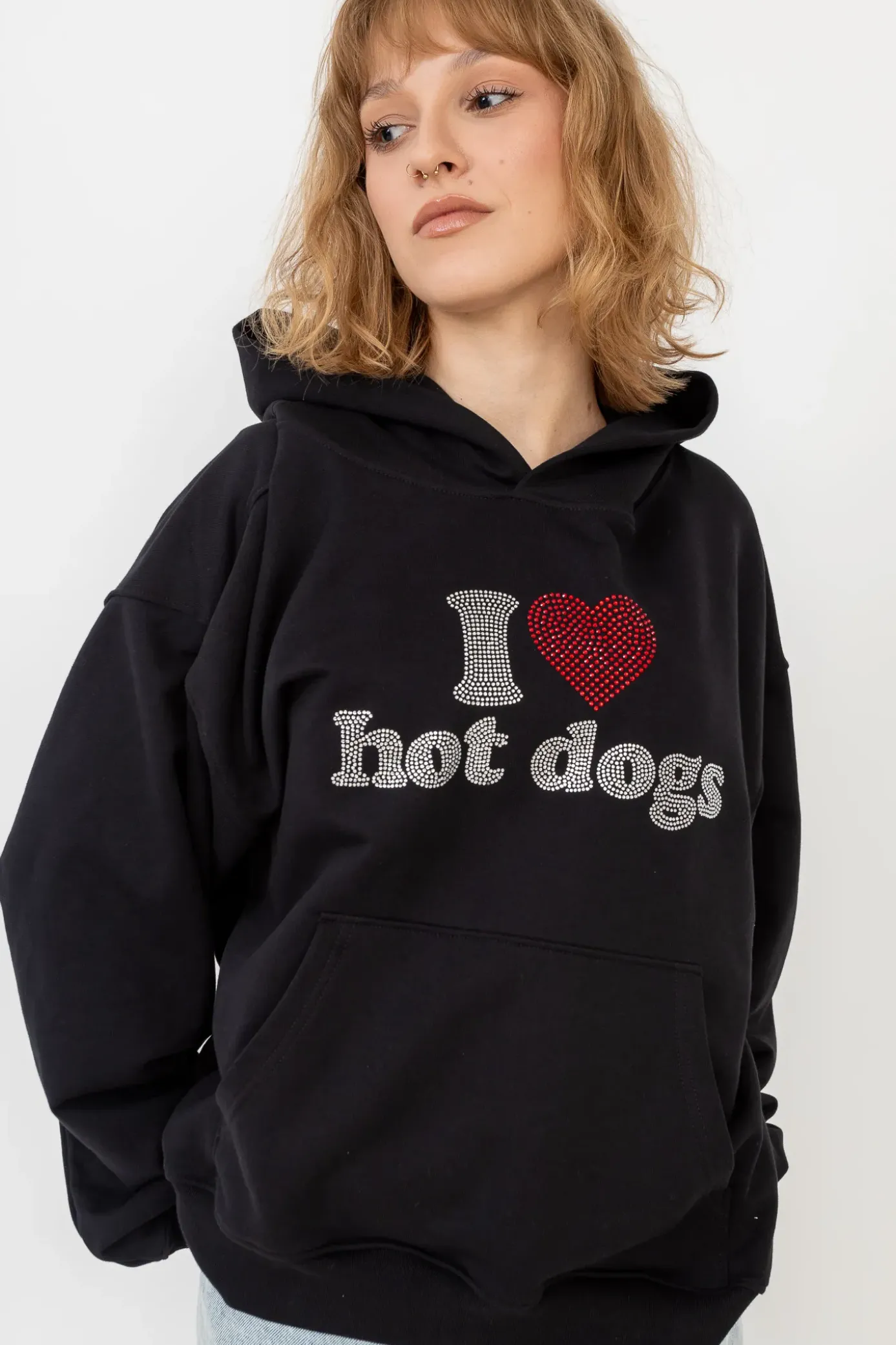 Online Bluza Z Kapturem I <3 Hot Dogs Bluzy Z Kapturem