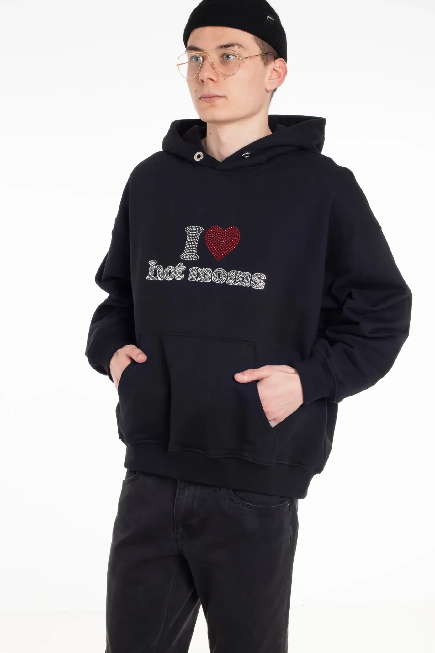 New Bluza Z Kapturem I <3 Hot Moms Bluzy Z Kapturem