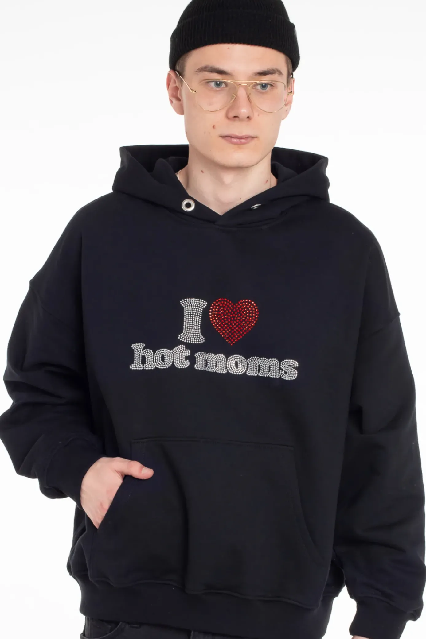 New Bluza Z Kapturem I <3 Hot Moms Bluzy Z Kapturem