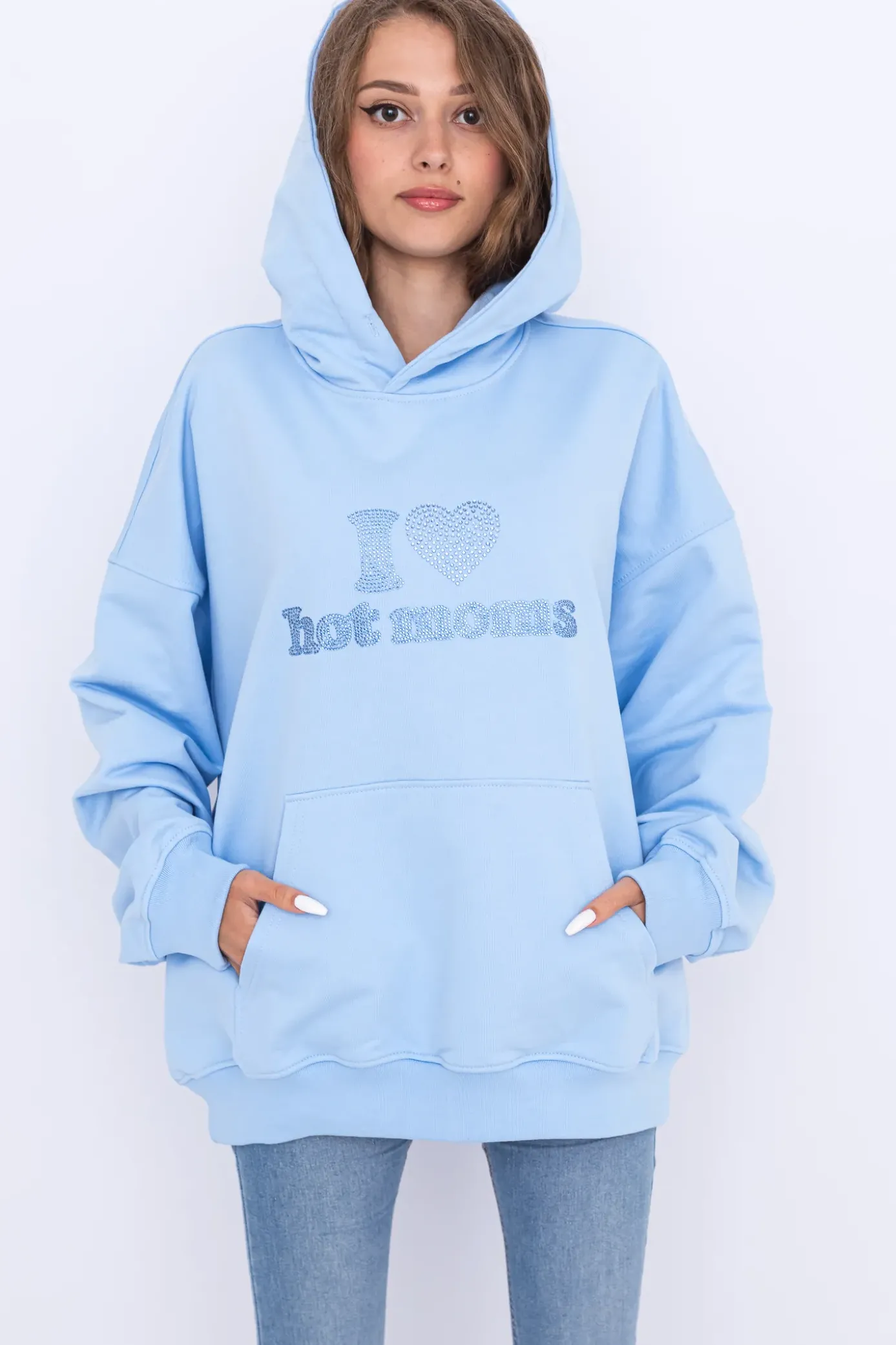 Discount Bluza Z Kapturem I <3 Hot Moms Bluzy Z Kapturem
