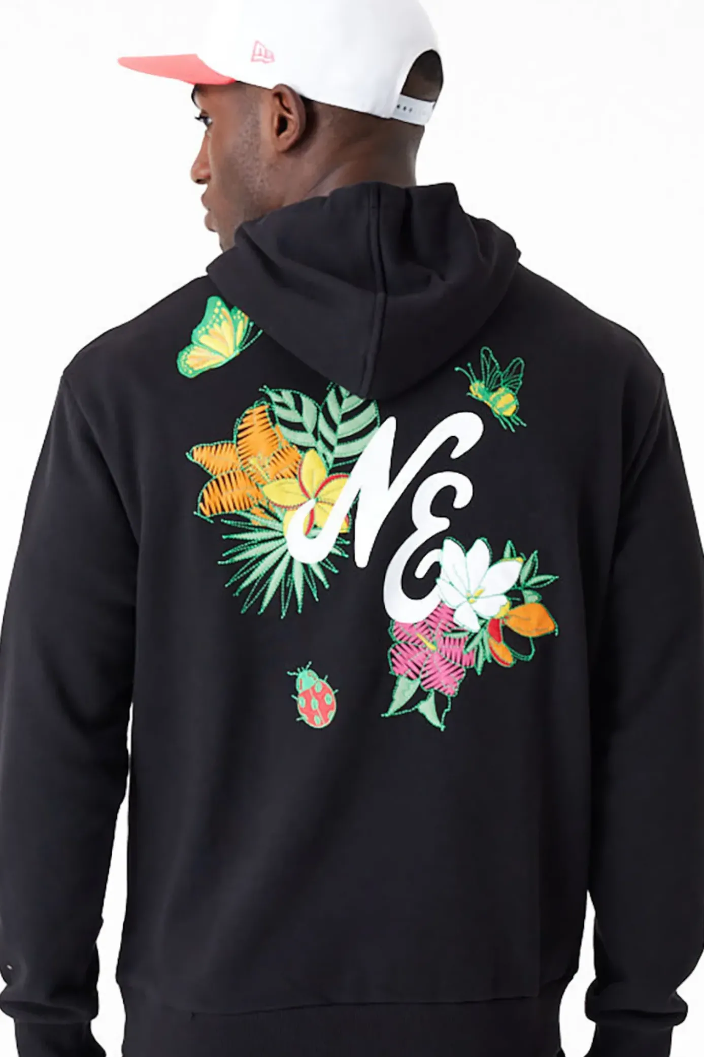 New Bluza Z Kapturem New Era Floral Graphic Oversized Bluzy Z Kapturem