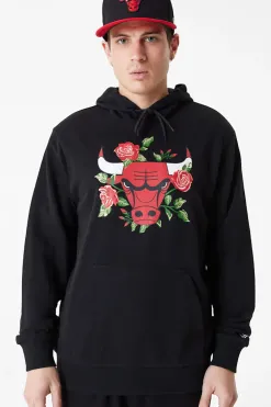 Hot Bluza Z Kapturem New Era Chicago Bulls Floral Graphic Bluzy Z Kapturem