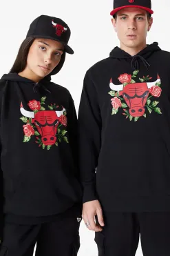 Hot Bluza Z Kapturem New Era Chicago Bulls Floral Graphic Bluzy Z Kapturem