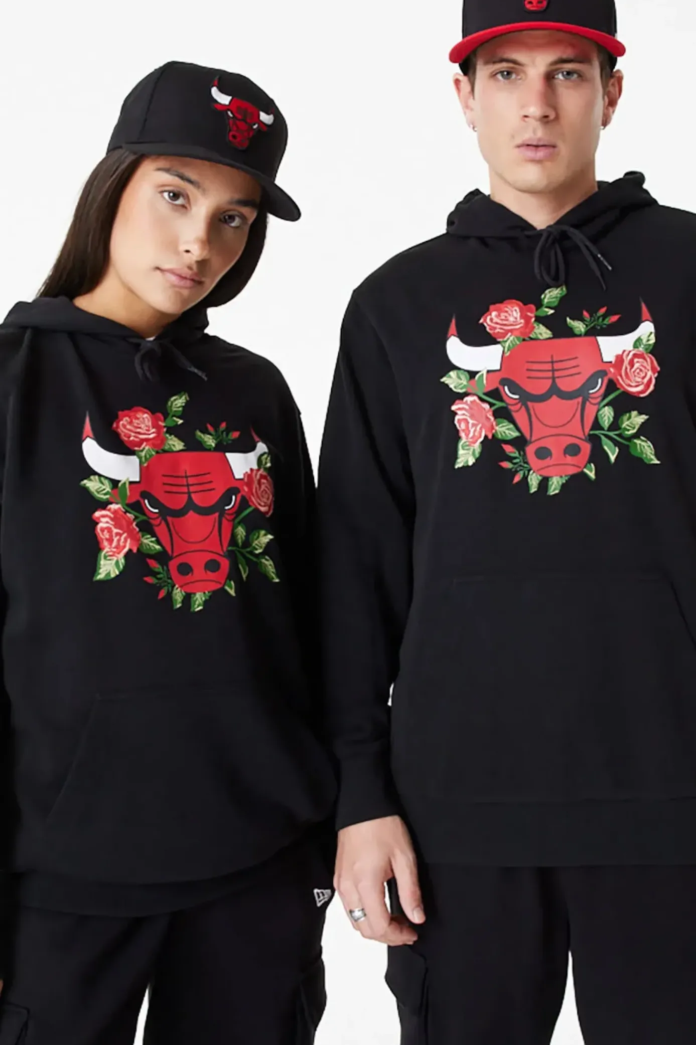 Hot Bluza Z Kapturem New Era Chicago Bulls Floral Graphic Bluzy Z Kapturem