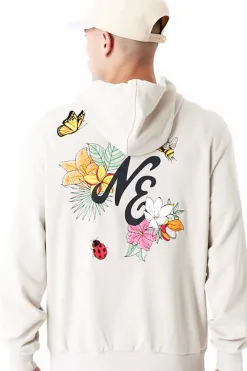 Clearance Bluza Z Kapturem New Era Floral Graphic Oversized Bluzy Z Kapturem