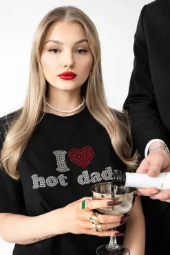 Discount Koszulka I <3 Hot Dads T-shirty