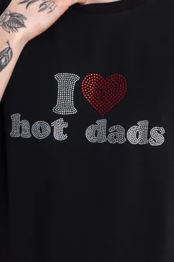 Discount Koszulka I <3 Hot Dads T-shirty