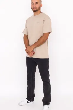 New Koszulka Script Embroidery T-shirty
