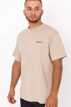 New Koszulka Script Embroidery T-shirty