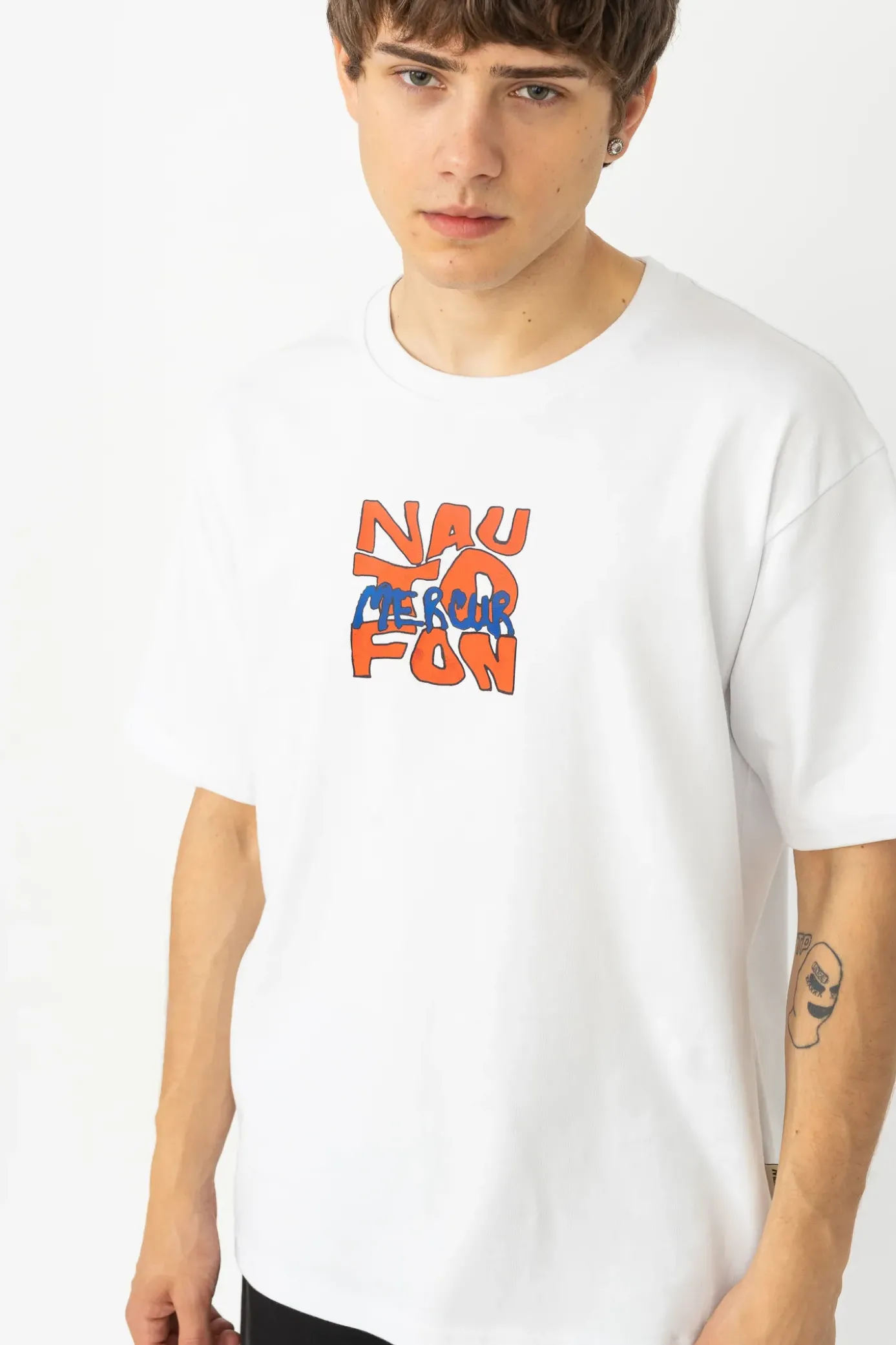 Hot Koszulka Nautofon Flat White Mercur X Nautofon|T-shirty