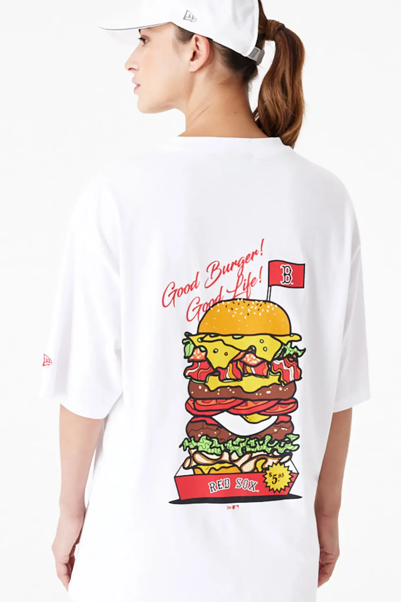 Online Koszulka New Era Boston Red Sox MLB Burger Graphic Oversized T-shirty