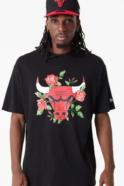 Clearance Koszulka New Era Chicago Bulls Floral Graphic Oversized T-shirty