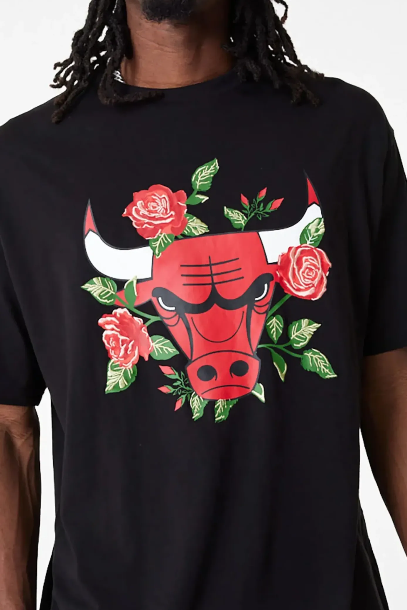 Clearance Koszulka New Era Chicago Bulls Floral Graphic Oversized T-shirty