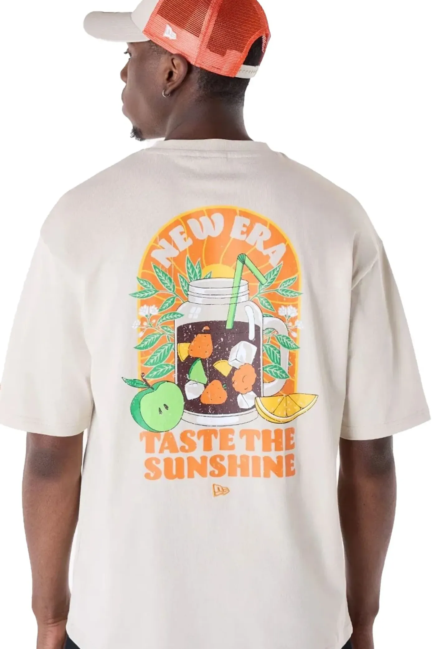 New Koszulka New Era Drink Graphic Oversized T-shirty