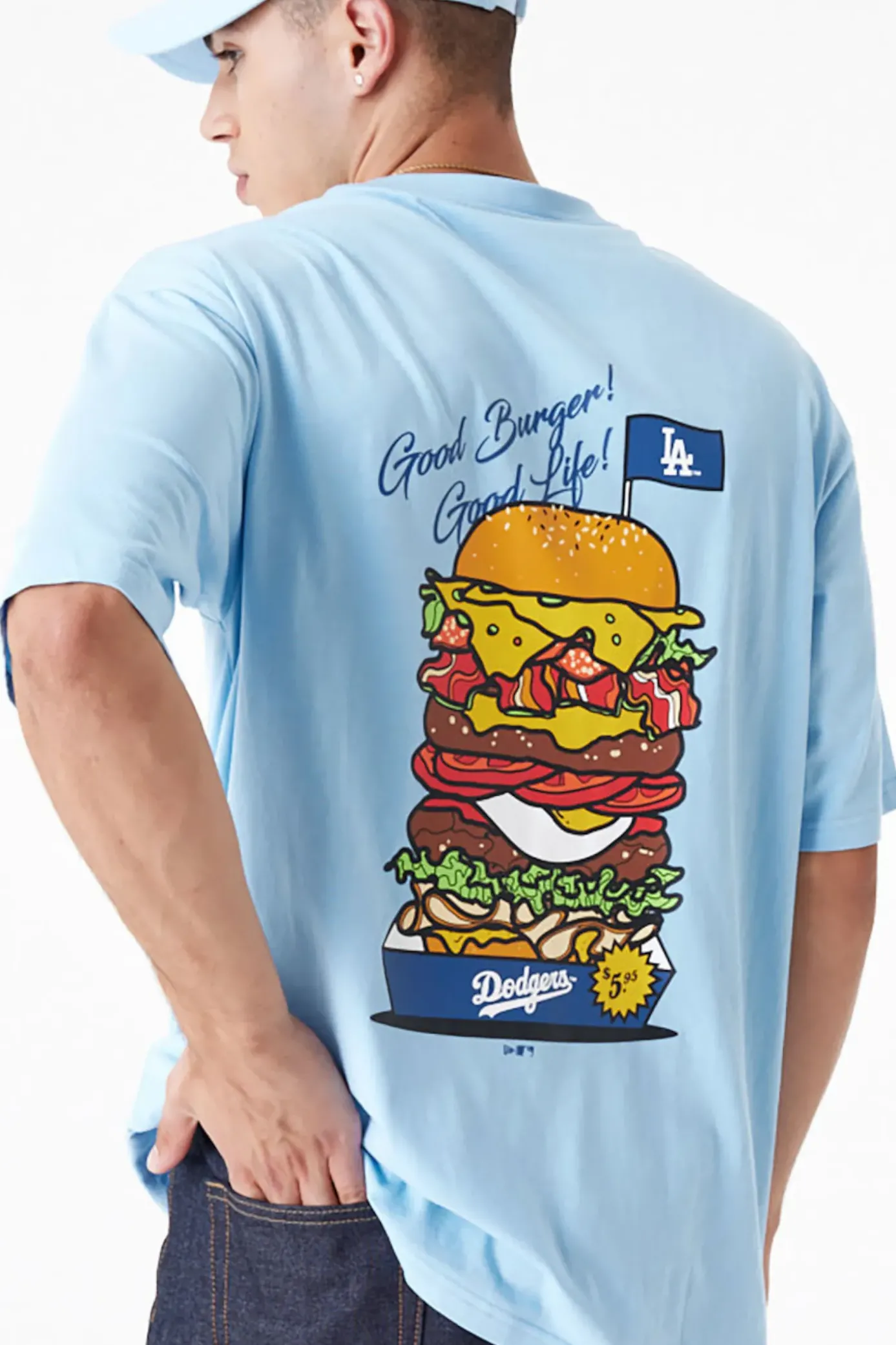 Clearance Koszulka New Era LA Dodgers MLB Burger Graphic Oversized T-shirty