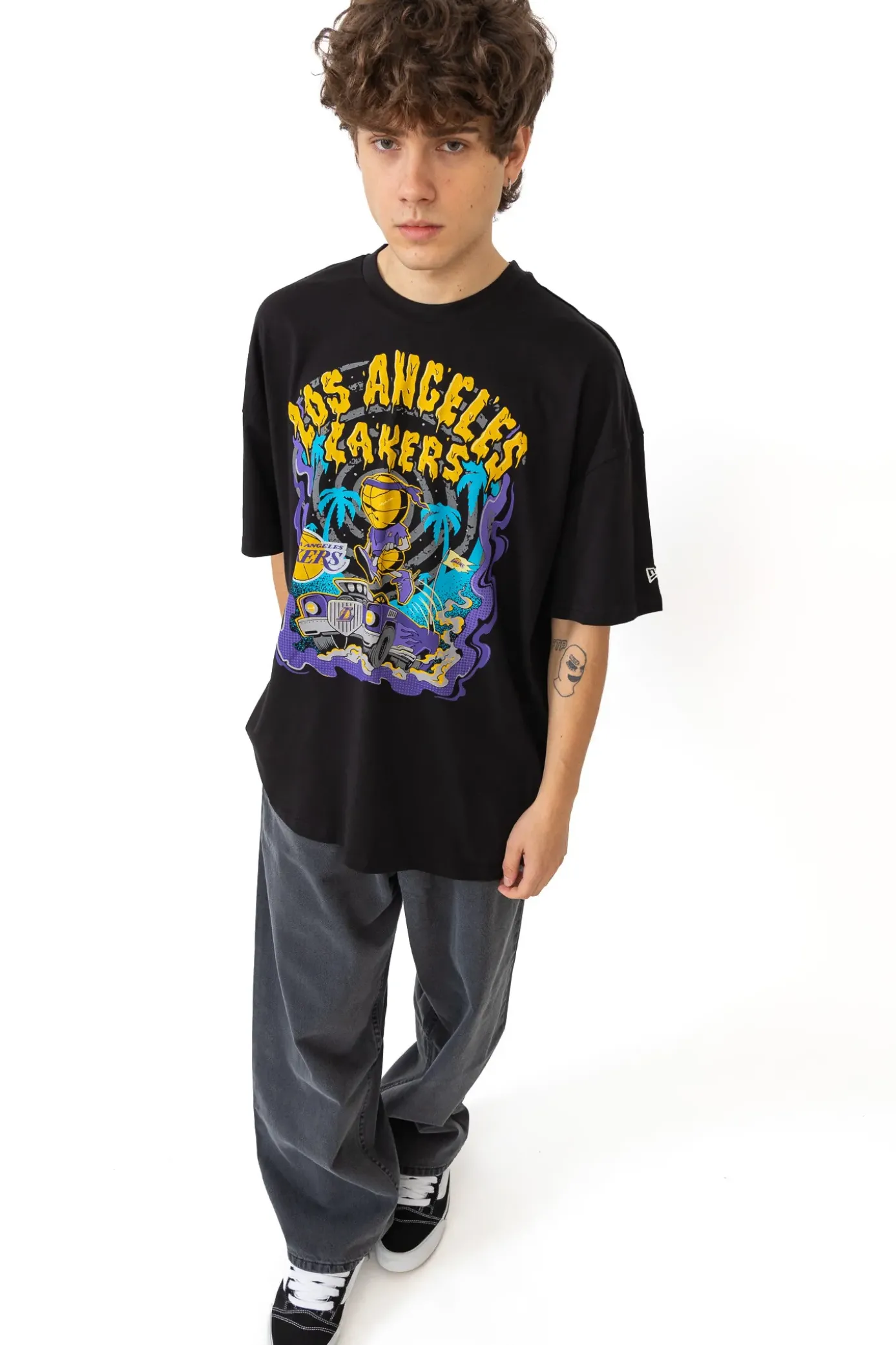 Best Koszulka New Era LA Lakers Graphic Drop Shoulder T-shirty