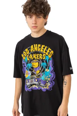 Best Koszulka New Era LA Lakers Graphic Drop Shoulder T-shirty
