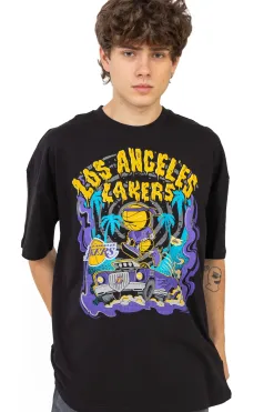 Best Koszulka New Era LA Lakers Graphic Drop Shoulder T-shirty