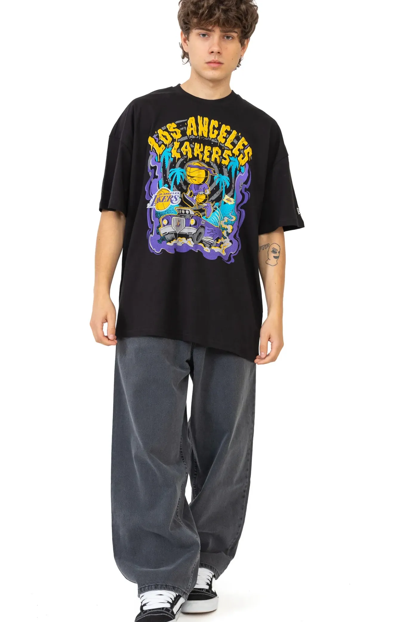 Best Koszulka New Era LA Lakers Graphic Drop Shoulder T-shirty
