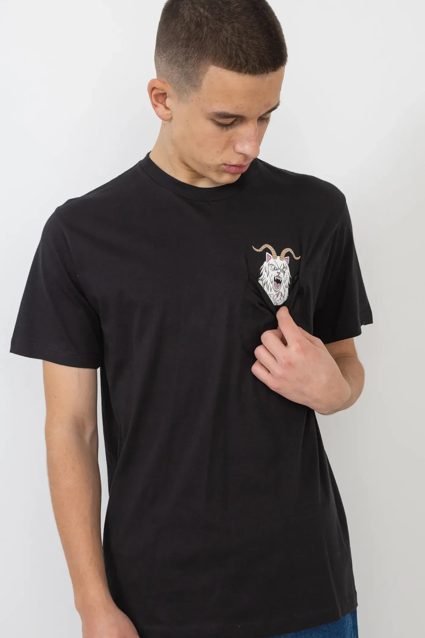 New Koszulka Krampus Lord Nermal Pocket T-shirty