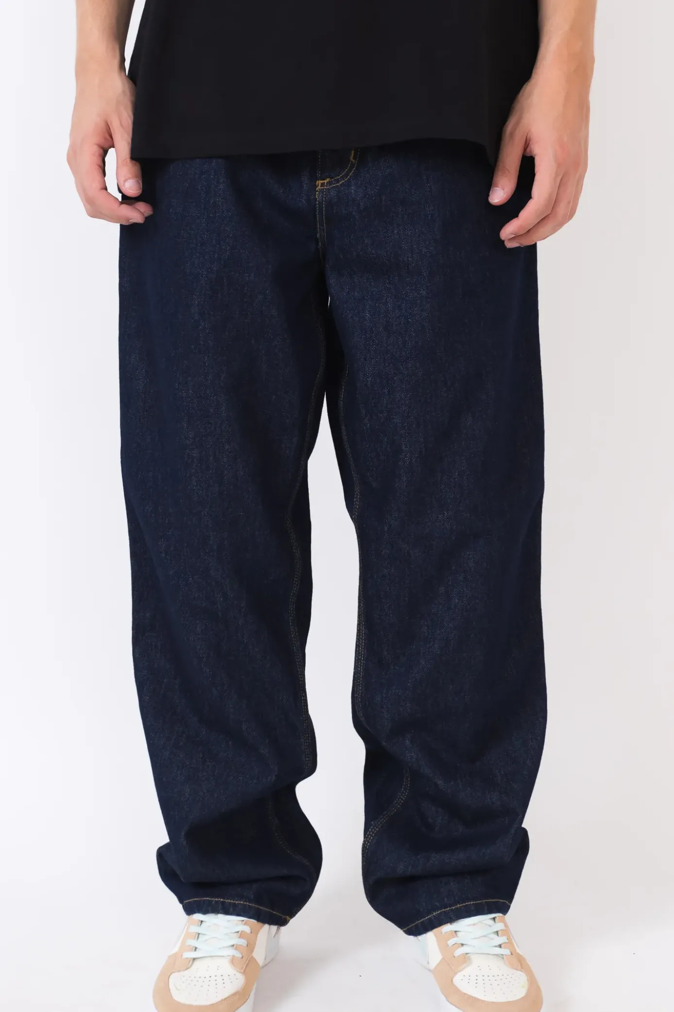 Clearance Spodnie Single Knee Jeans Spodnie Baggy|Jeansy