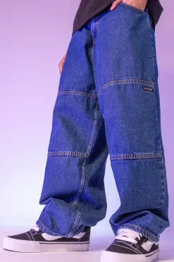 Clearance Spodnie Way Too Big Double Knee Spodnie Baggy|Jeansy