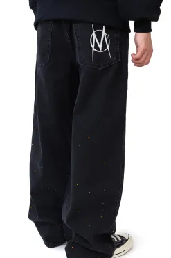 Outlet Spodnie Loose Crystal Spodnie Baggy|Jeansy