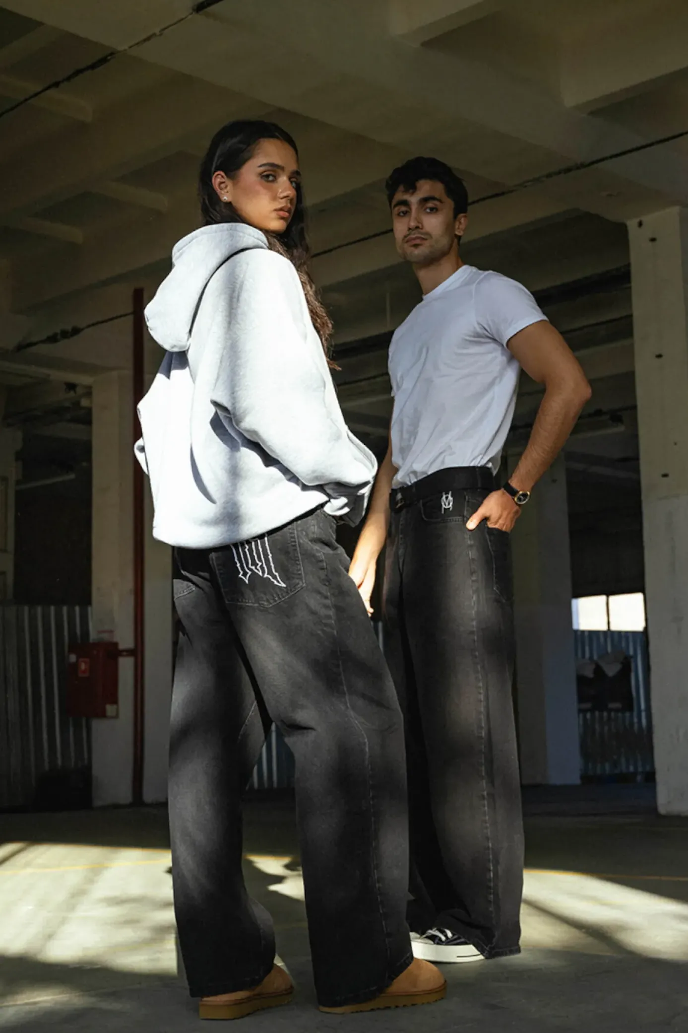 New Spodnie Loose Gothic Spodnie Baggy|Jeansy