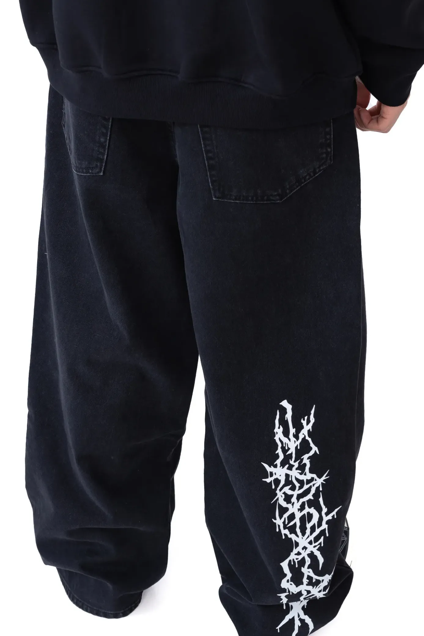 Hot Spodnie Loose Metal Spodnie Baggy|Jeansy