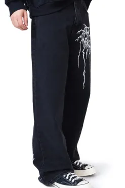 Hot Spodnie Loose Metal Spodnie Baggy|Jeansy
