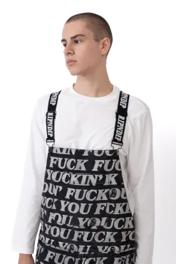 New Spodnie Fuckin Fuck Denim Overalls Spodnie Chino / Bojówki|Spodnie Materiałowe